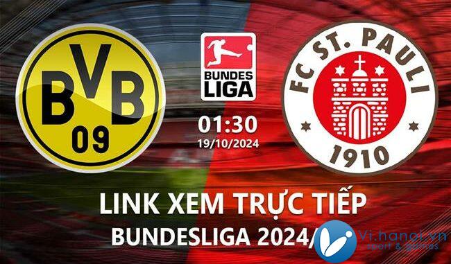 Link xem trận đấu Dortmund vs St. Pauli (Bundesliga 2024/25)