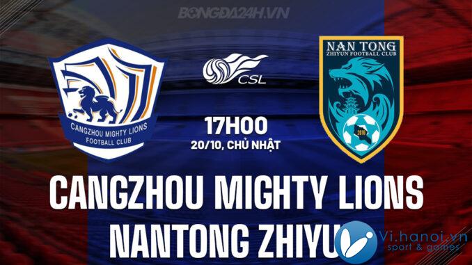 Cangzhou Mighty Lions vs Nantong Zhiyun