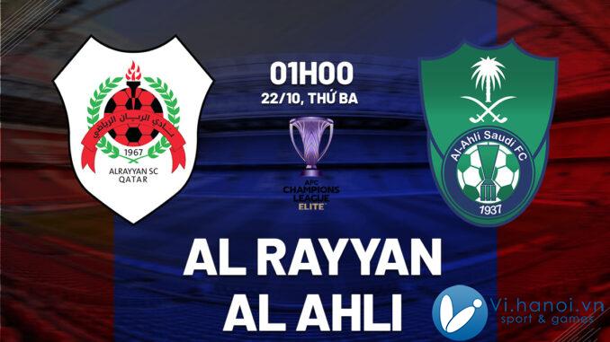 Dự đoán bóng đá Al Rayyan vs Al Ahli cup c1 AFC Champions League ưu tú hôm nay