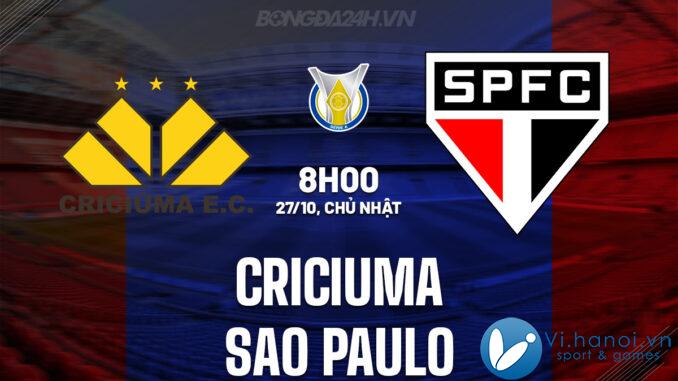 Criciuma vs Sao Paulo