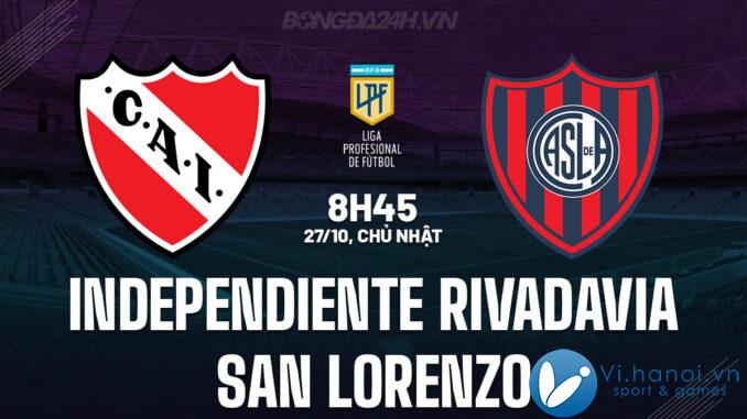 Independiente Rivadavia vs San Lorenzo