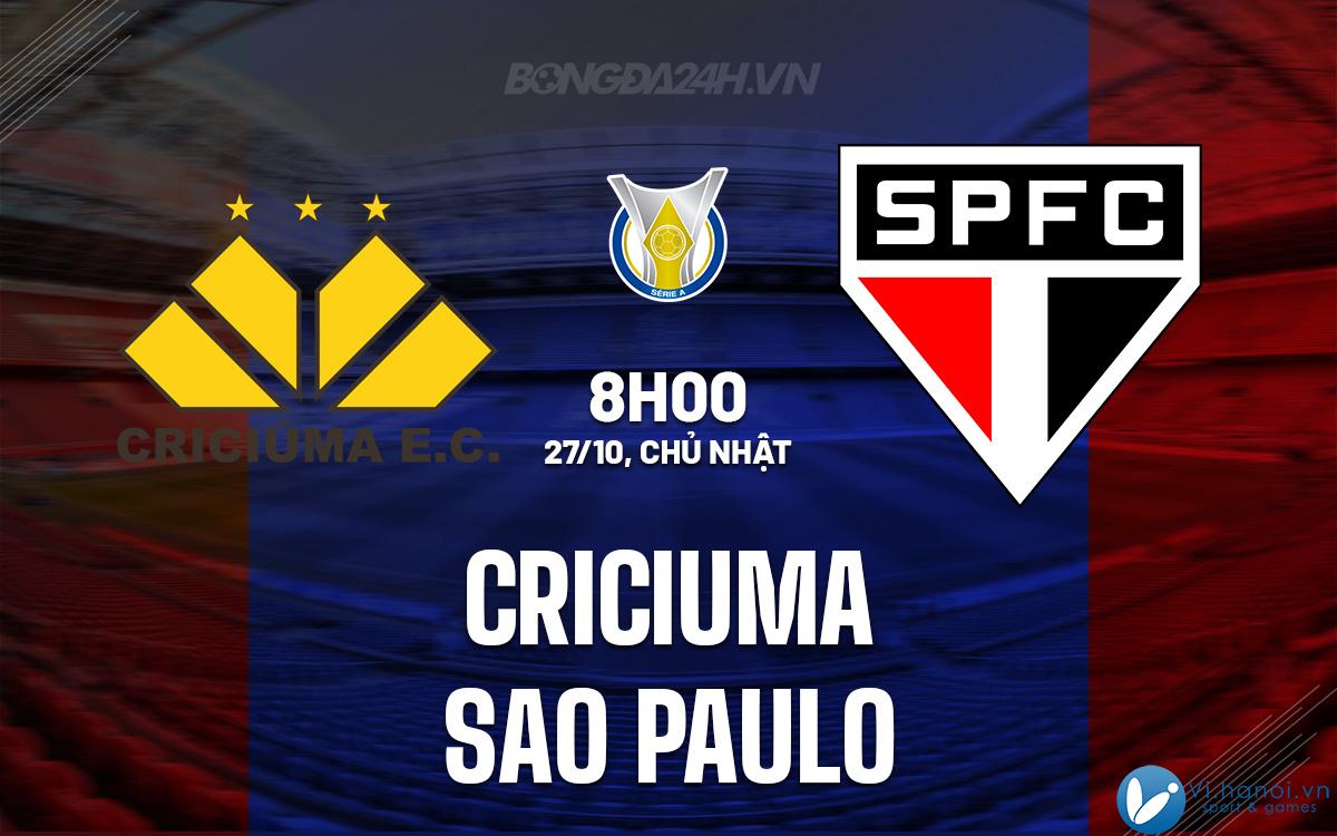 Criciuma vs Sao Paulo