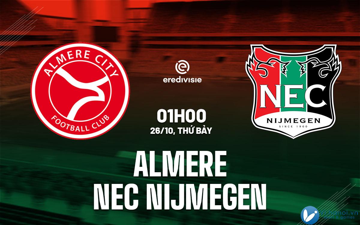 Nhận định bóng đá Almere vs NEC Nijmegen VDQG Hà Lan hôm nay