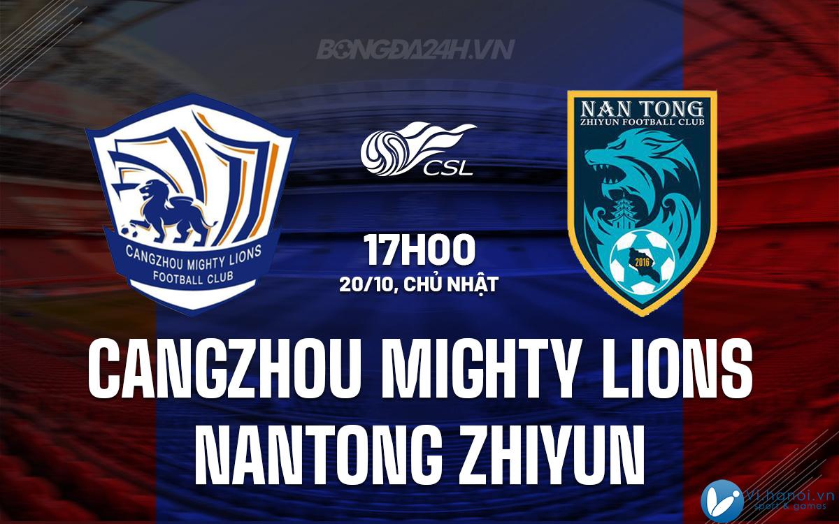 Cangzhou Mighty Lions vs Nantong Zhiyun