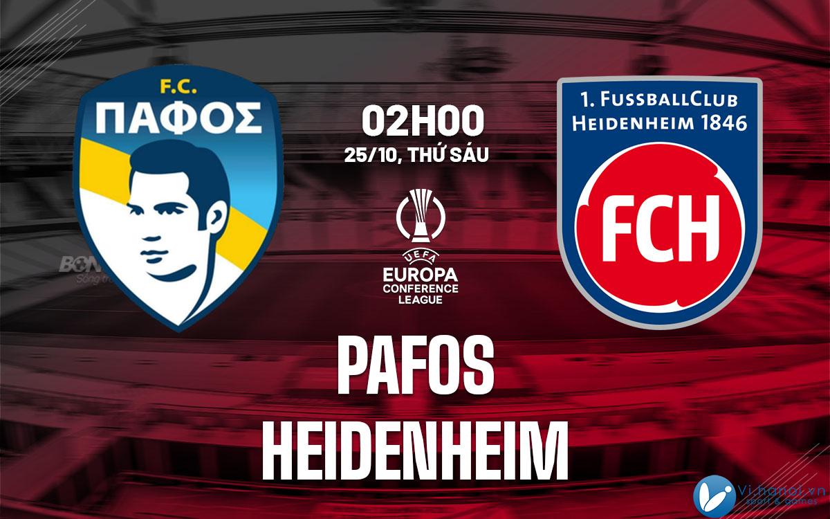 Dự đoán trận đấu Pafos vs Heidenheim hôm nay