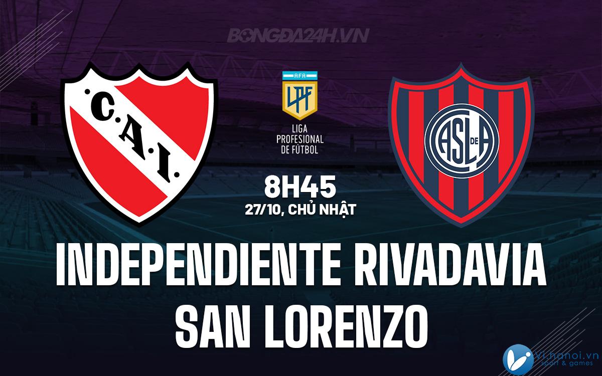 Independiente Rivadavia vs San Lorenzo