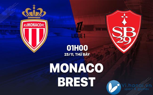 Soi kèo bóng đá Monaco vs Brest vdqg phap ligue 1 hôm nay