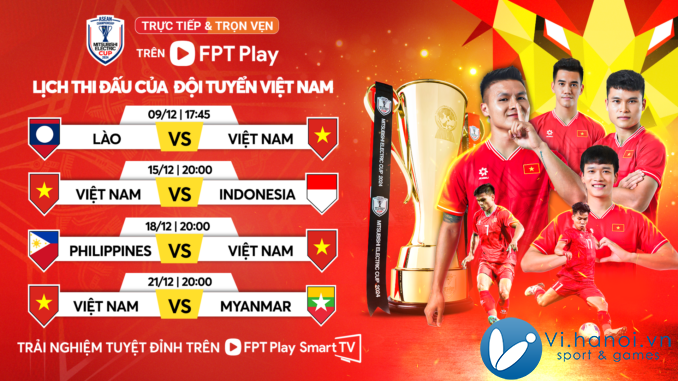 Lịch thi đấu của đội tuyển Việt Nam tại ASEAN Cup 2024