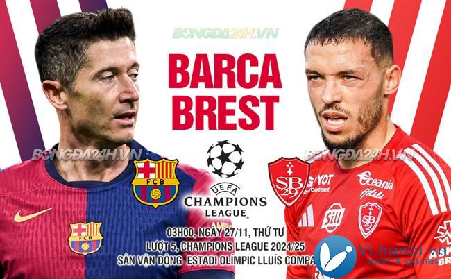 Barca đấu với Brest