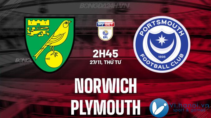 Norwich đấu với Plymouth