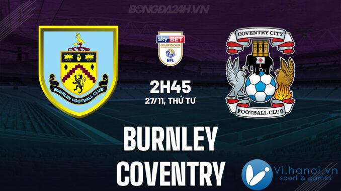 Burnley đấu với Coventry