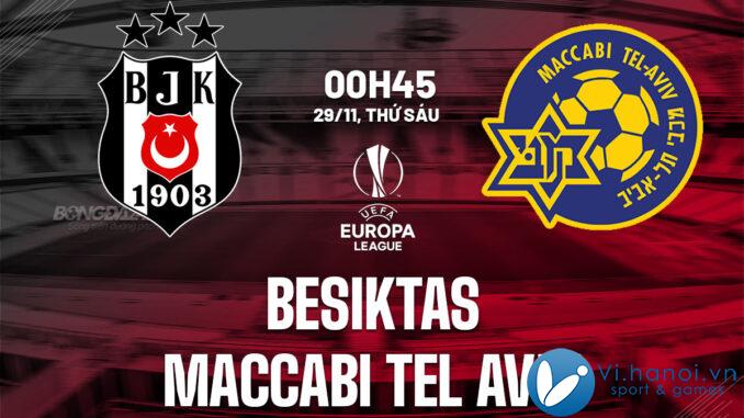 Dự đoán bóng đá Besiktas vs Maccabi Tel Aviv hôm nay Besiktas vs Maccabi Tel Aviv cup c2 au europa league