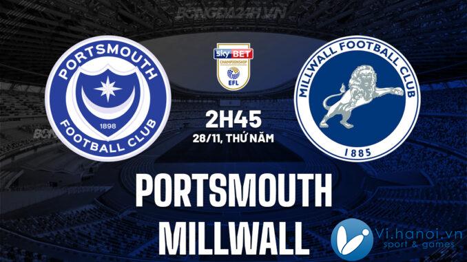 Portsmouth đấu với Millwall