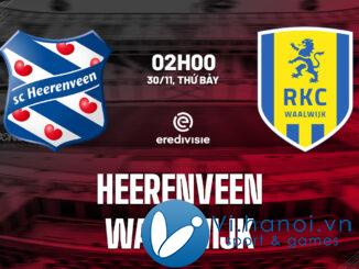 Nhận định bóng đá Heerenveen vs Waalwijk VDQG Hà Lan hôm nay