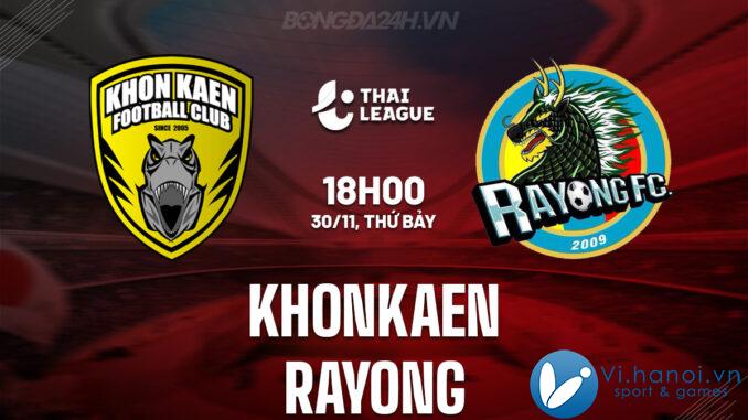 Khonkaen vs Rayong