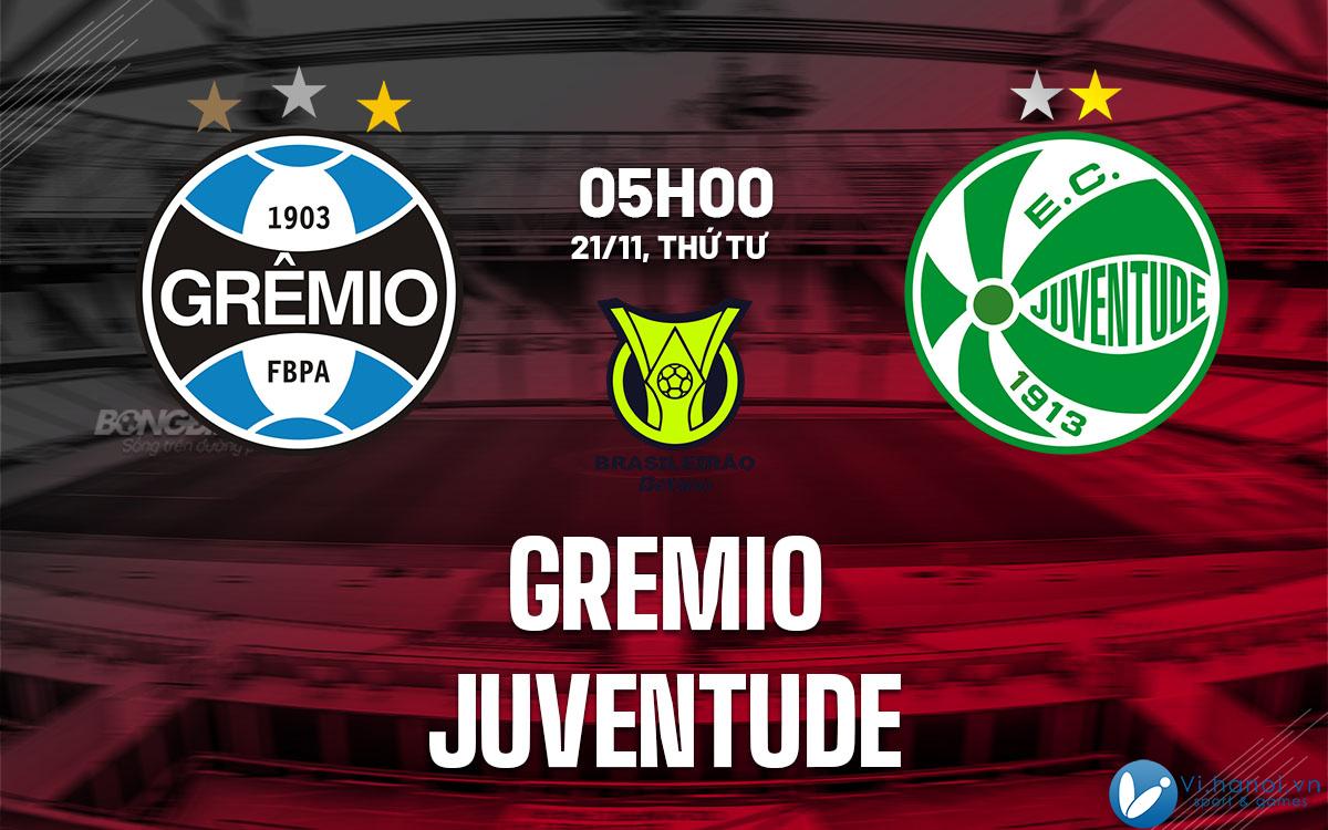 Dự đoán bóng đá Gremio vs Juventude vdqg Brazil hôm nay