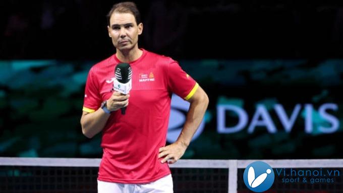 Nadal phát biểu trong lễ chia tay sự nghiệp tại sân vận động Jose Maria Martin Carpena, Malaga, Tây Ban Nha. Ảnh: DC