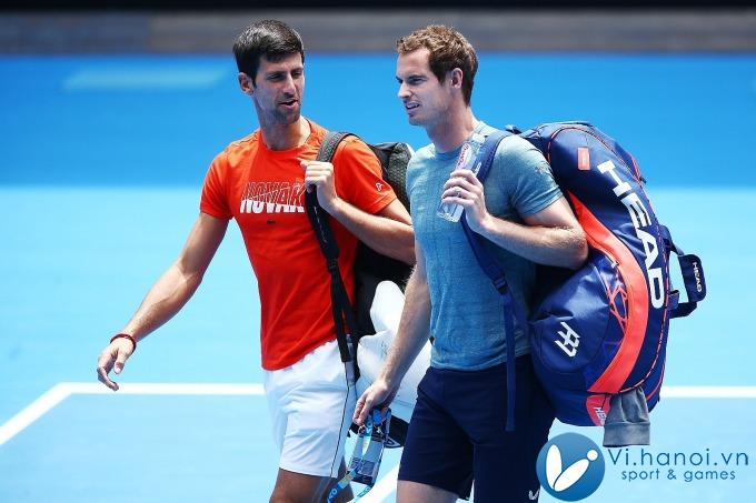 Djokovic (trái) bằng tuổi Murray, sinh năm 1987. Trong sự nghiệp, Djokovic thắng 25/36 lần đối đầu với Murray. Ảnh: Reuters