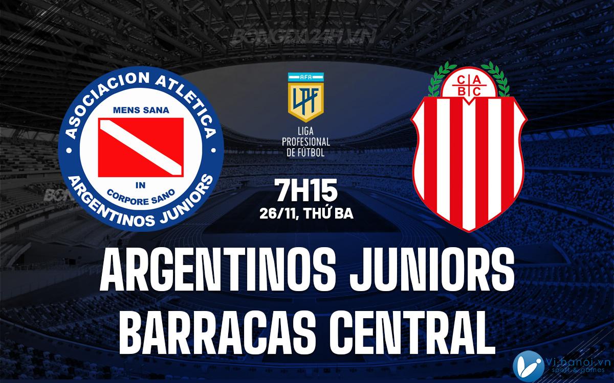 Argentinos Juniors vs Barracas Central