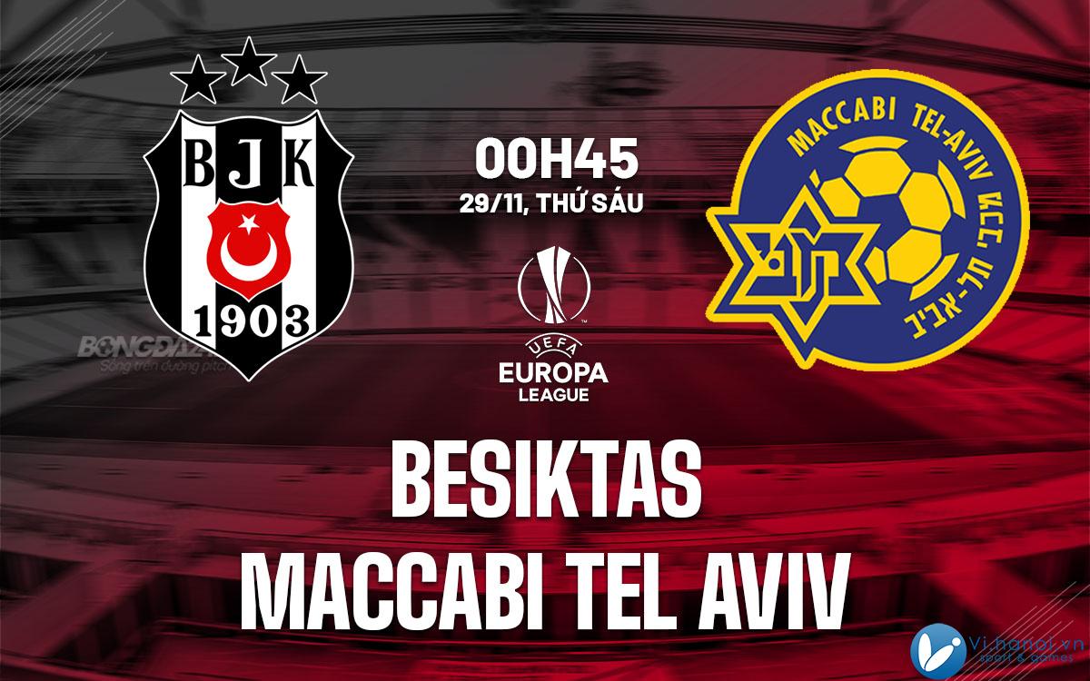 Dự đoán bóng đá Besiktas vs Maccabi Tel Aviv hôm nay Besiktas vs Maccabi Tel Aviv cup c2 au europa league