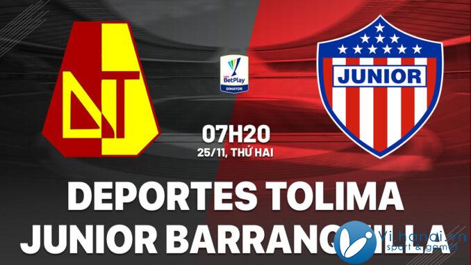 Dự đoán bóng đá Deportes Tolima vs Junior Barranquilla vdqg Colombia hôm nay