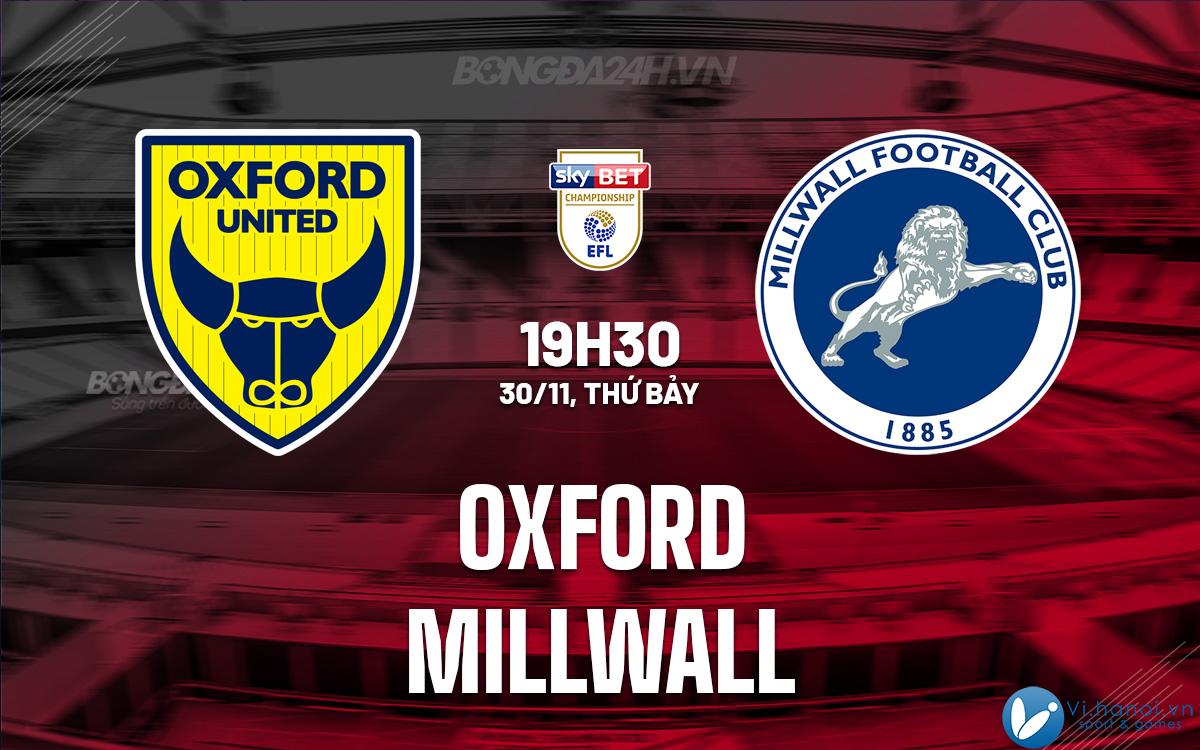 Oxford đấu với Millwall