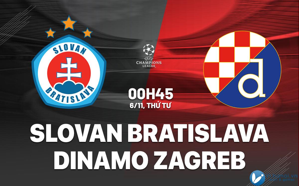 Dự đoán Slovan Bratislava vs Dinamo Zagreb Cup C1 Châu Âu Champions League hôm nay