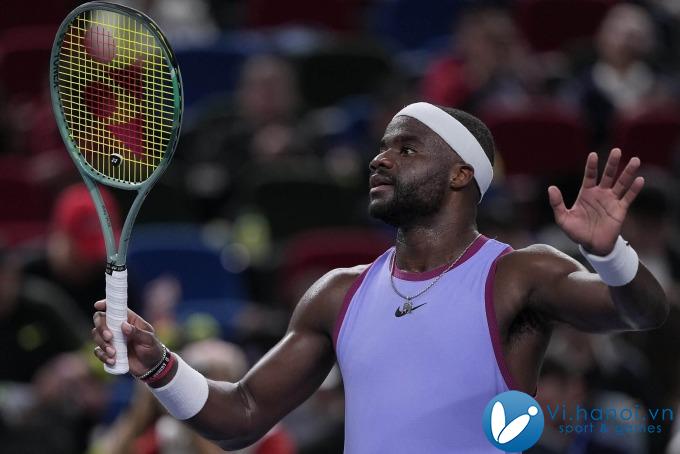 Tiafoe tại sự kiện ATP 1000 ở Thượng Hải, Trung Quốc vào tháng 10/2024. Ảnh: Reuters