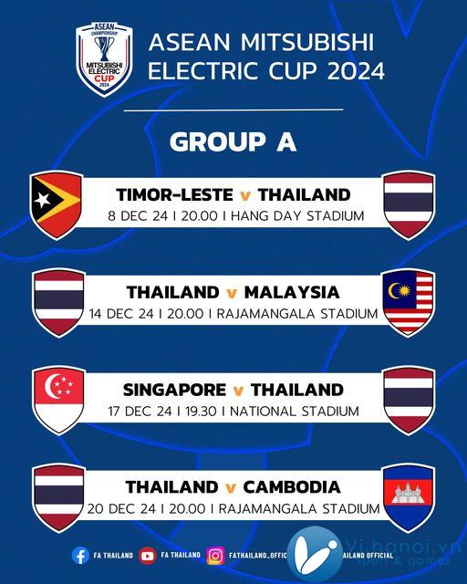 Thái Lan khai mạc ASEAN Cup 2024 tại Hang Day 1